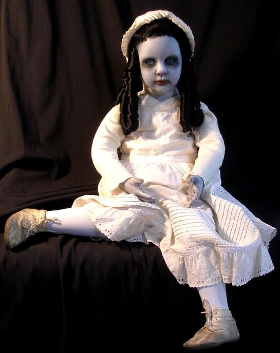 creepy wooden doll